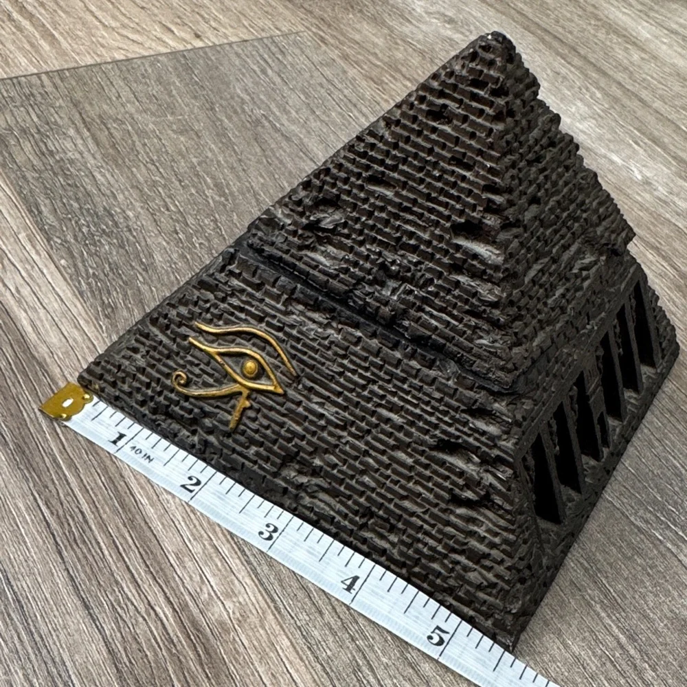 Egyptian Pyramid Decorative Jewelry Box Pyramid with Eye of Horus